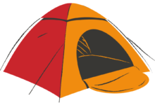 barraca para acampar